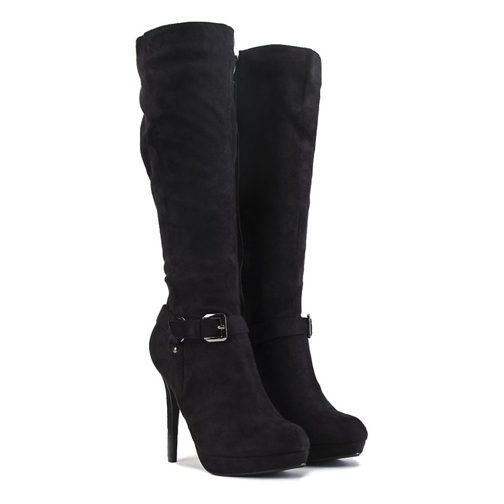 SEXY DELICIOUS WOMEN'S BLACK KNEE-HIGH BOOT PERTH-AS SIZE 7.5/ High Heel Boots